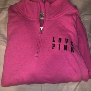 Pink quarter zip